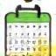 Icon flexible Umbuchung - Kalender mit Pfeilen